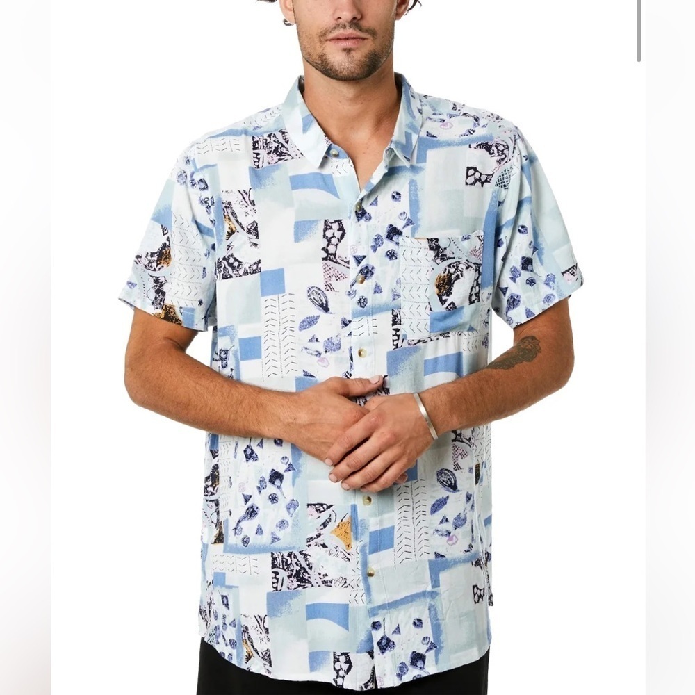 NWT ROLLA'S MENS BON SHORT SLEEVE SHIRT BRUNSWICK BATHS shirt size XXL